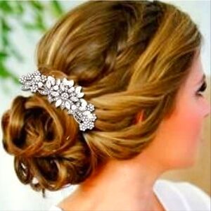 Rhinestone & Pearl bridal haircomb new